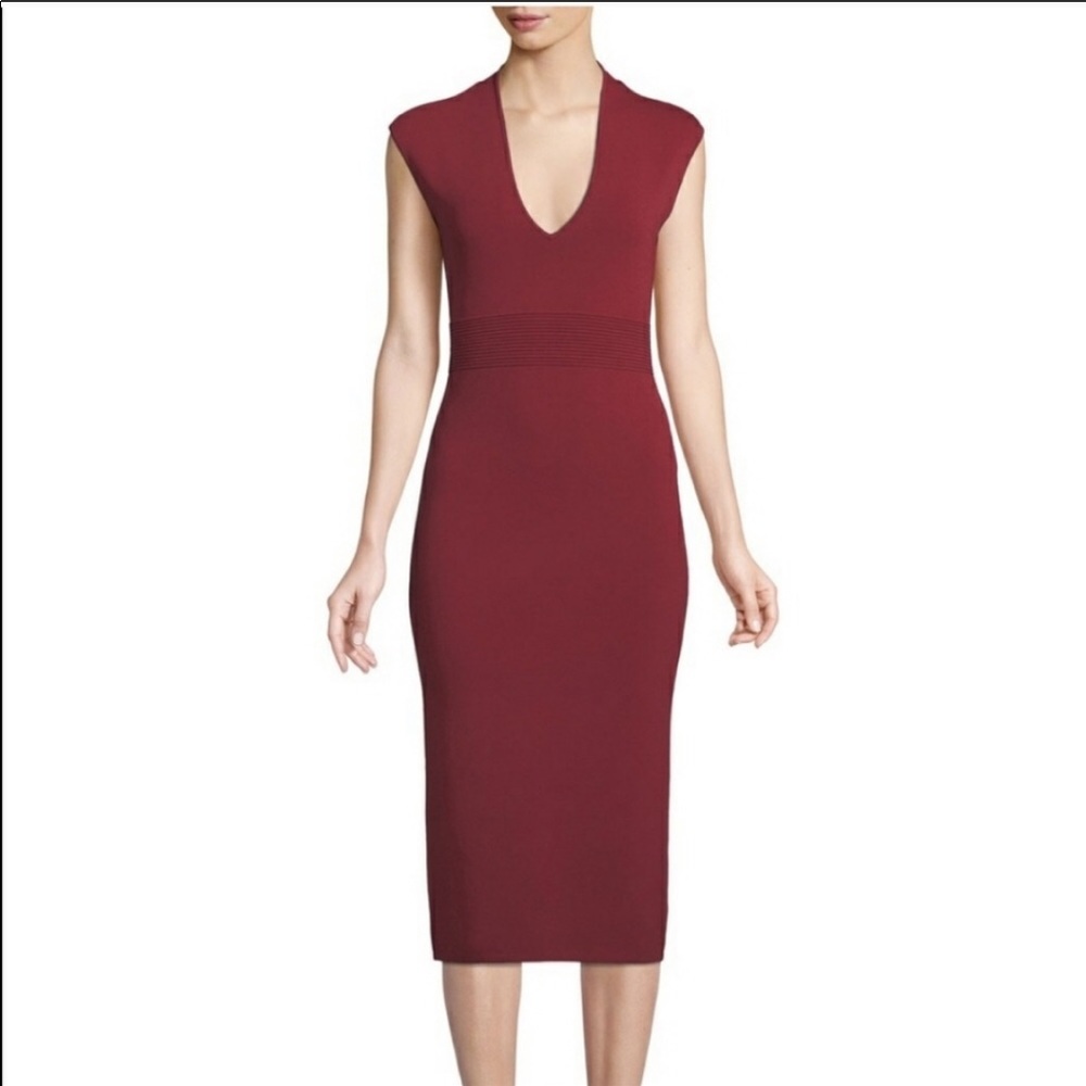 Micheal Kors Maroon MIDI Dress